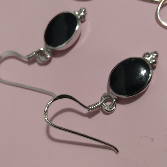 Onyx & Sterling Silver Earring Bundle 2 Pair Bundle - Picture 4 of 9